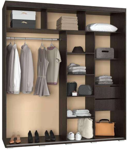 Шкаф-купе с зеркалом Крафт 5