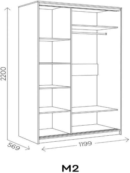 Агата М2 Шкаф-купе Белый Агата М2 Шкаф-купе Белый