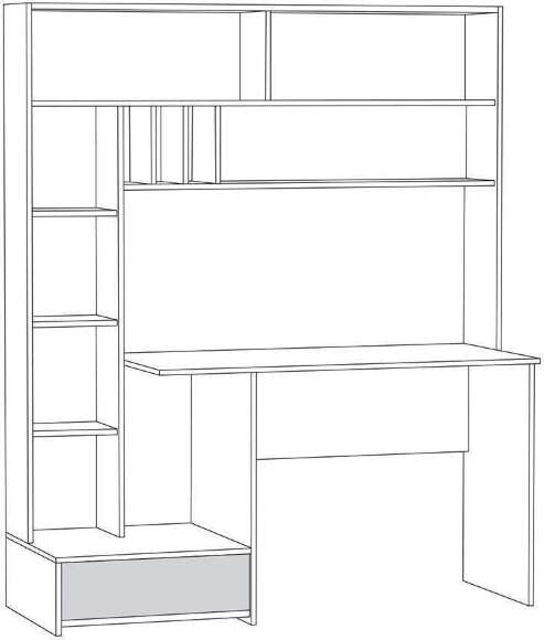 Стол письменный Лайт 03.243 Н, Плэйн, Сатин Стол письменный Лайт 03.243 Н, Плэйн, Сатин