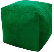 Пуфик Куб микровельвет зеленый
