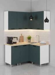 МК Аленушка Угловая Лаванда Изумруд,скоба черный,сонома