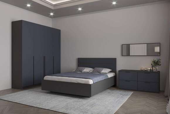 Спальня Феникс, графит/маус софт Спальня Феникс, графит/маус софт