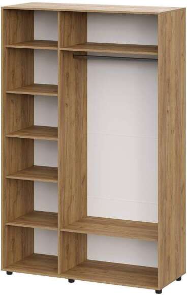 Шкаф 3-х створчатый Милан белый матовый / дуб золотой