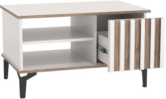 Стол журнальный 51.08 Либерти опора h=150мм Белый / Дуб Каньон