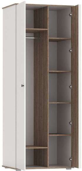 Шкаф для одежды 51.12 Либерти опора h=20мм Белый / Дуб Каньон