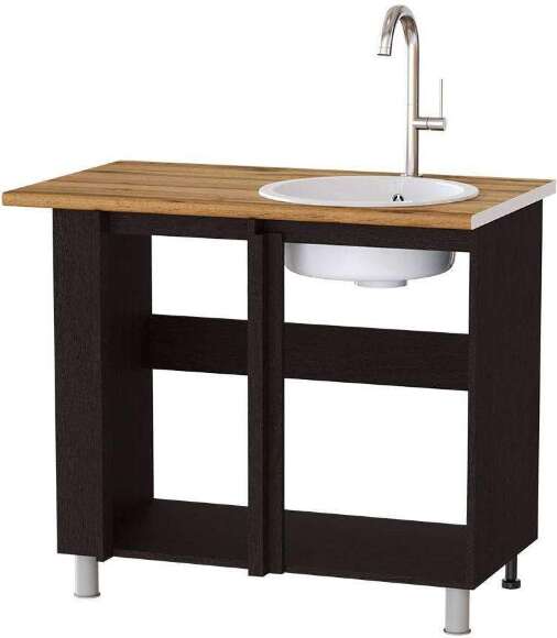 Угловой шкаф под мойку Плейона, венге/дуб делано Угловой шкаф под мойку Плейона, венге/дуб делано