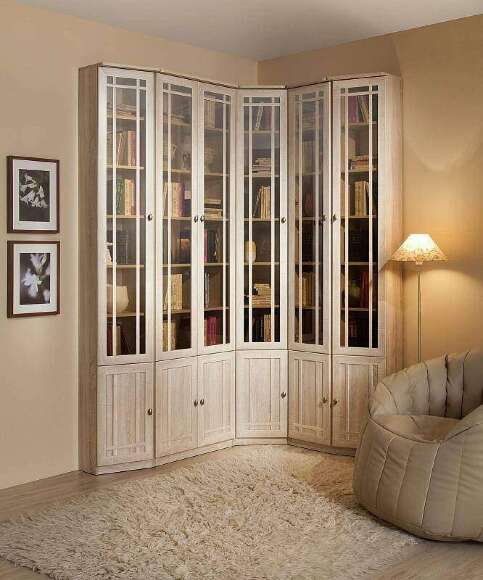 Шкаф для книг угловой Глазов-мебель Sherlock 33 (Дуб Сонома)