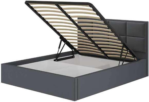 Кровать 160х200 с подъемным механизмом Линда, графит Кровать 160х200 с подъемным механизмом Линда, графит