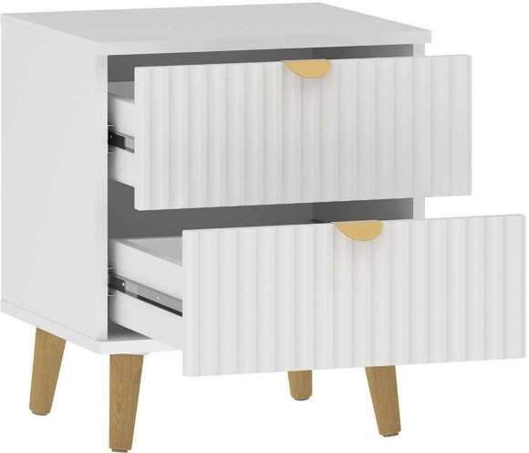 НМ 040.19 тумба прикроватная Дакота Белый / Меренга