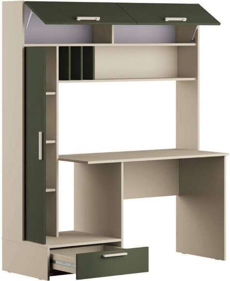 Стол письменный Лайт 03.243 Н, Сатин, Зеленый