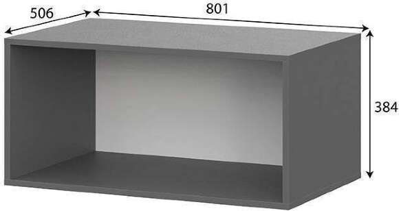 Антресоль для шкафа ШК 5 (800), Графит серый Антресоль для шкафа ШК 5 (800), Графит серый