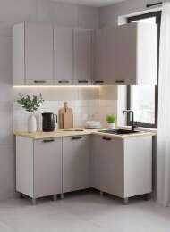 МК Аленушка Угловая Лаванда Кашемир,скоба черный,сонома