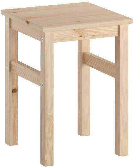 Табурет на прямых ножках массив натуральный