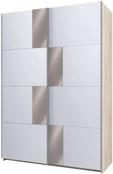 Шкаф-купе Fortune-6 1.6 м тип 2 сонома / белый / зеркало