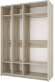 Шкаф-купе Fortune-6 1.6 м тип 2 сонома / белый / зеркало