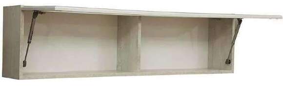 Полка навесная Сохо 32.18 бетон белый/бетон патина