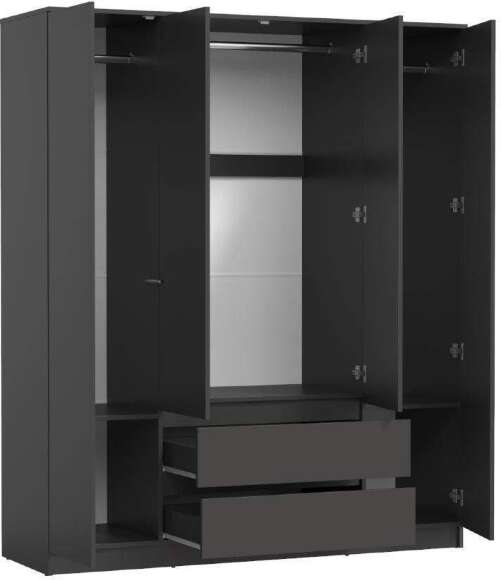 82.01 шкаф для одежды Берген Диамант серый