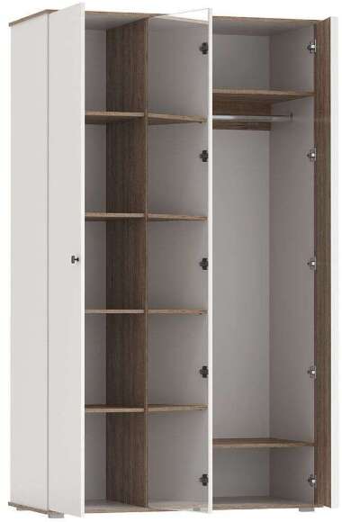 Шкаф для одежды 51.14 Либерти опора 3-х дв. h=20мм Белый / Дуб Каньон