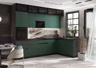 Кухня Техно-6 3,0х1,8м (Браш Мени Грин/Браш Вайт, Графит) Кухня Техно-6 3,0х1,8м (Браш Мени Грин/Браш Вайт, Графит)