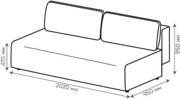 Диван Фортуна, тёмно - серый