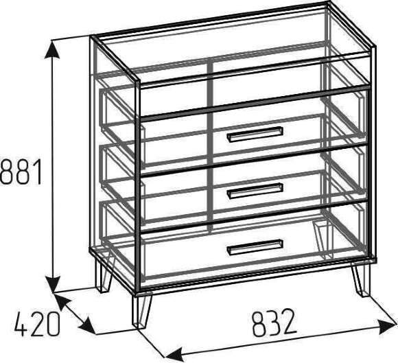 Комод Айрис 455 (Глазов) Статуарио Комод Айрис 455 (Глазов) Статуарио