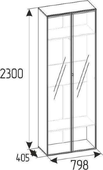 Шкаф для одежды с зеркалами Nature 92 Глазов-мебель