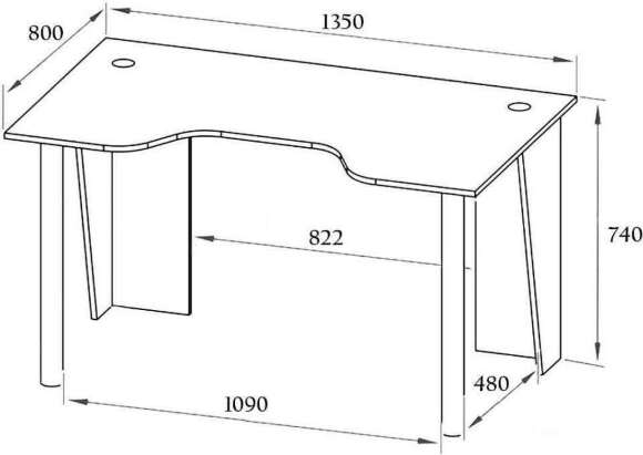 Игровой компьютерный стол КСТ-18 Бетон