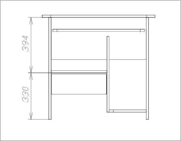 Компьютерный стол КСТ-10.1 Дуб сонома