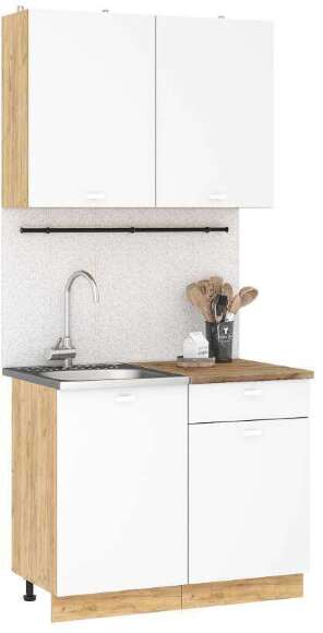 Кухня Дана 1.0 (Белый / Дуб Крафт золотой)