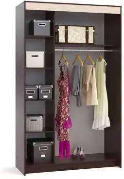 Шкаф-купе Контур ШР-156.2 с зеркалом Венге/ Беленый дуб Шкаф-купе Контур ШР-156.2 с зеркалом Венге/ Беленый дуб