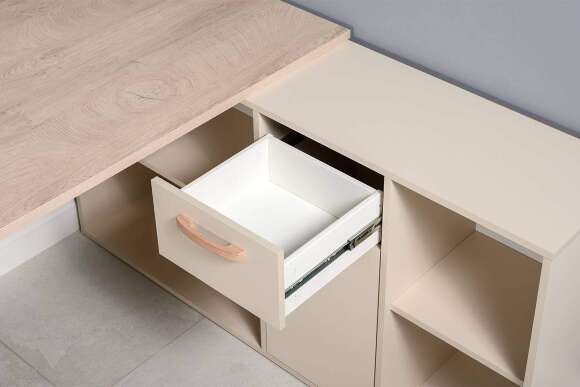 Стол письменный Лайт 03.245.01, Сатин, Дуб эндгрейн