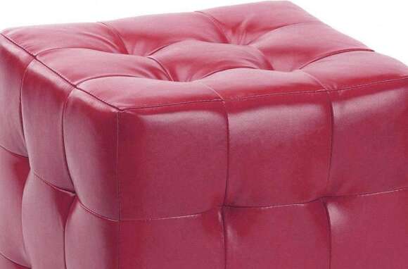 Пуф Лотос Красный экокожа