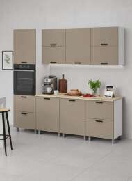 МК Аленушка 2,4м Орешник Матовый Вижен,скоба черный,сонома