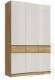 Шкаф 3-х створчатый Роджина дуб крафт / белый глянец