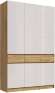 Шкаф 3-х створчатый Роджина дуб крафт / белый глянец