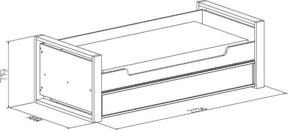 Кровать 90х190 Nature 80 Глазов-мебель
