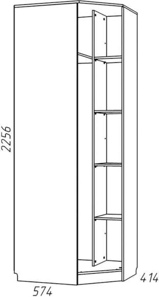 Шкаф угловой правый НМ 013.04-02 «Фанк» Дуб сонома/белый скандинавский Шкаф угловой правый НМ 013.04-02 «Фанк» Дуб сонома/белый скандинавский