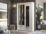 Прихожая Франк (Мебелони) Ясень белый / Крафт