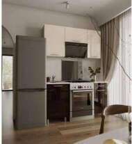 Кухня Танго 1.6м.,с окапом, Ваниль;Горький шоколад Кухня Танго 1.6м.,с окапом, Ваниль;Горький шоколад