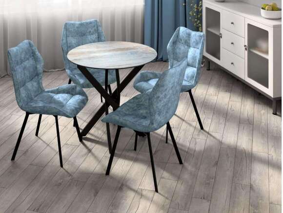 Столовая группа Рим-Монако СМ-13 ноги прямоугольные черные