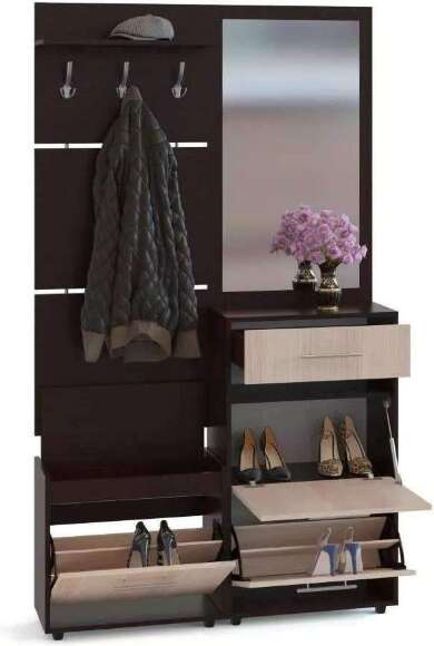 Прихожая ВШ-3+ТП-3+ТП-2+ПЗ-3 Венге/Беленый дуб Прихожая ВШ-3+ТП-3+ТП-2+ПЗ-3 Венге/Беленый дуб