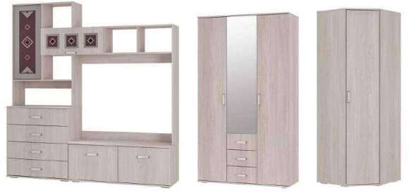 Гостиная Белла (БТС) Ясень белый Комплект 2 Гостиная Белла (БТС) Ясень белый Комплект 2