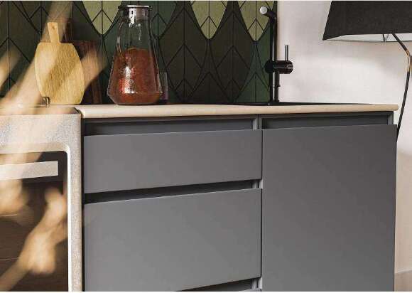 Кухня Денвер 1.6 Комплект (Графит Серый) Кухня Денвер 1.6 Комплект (Графит Серый)