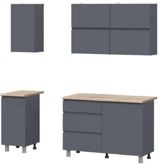 Кухня Денвер 1.6 Комплект (Графит Серый) Кухня Денвер 1.6 Комплект (Графит Серый)