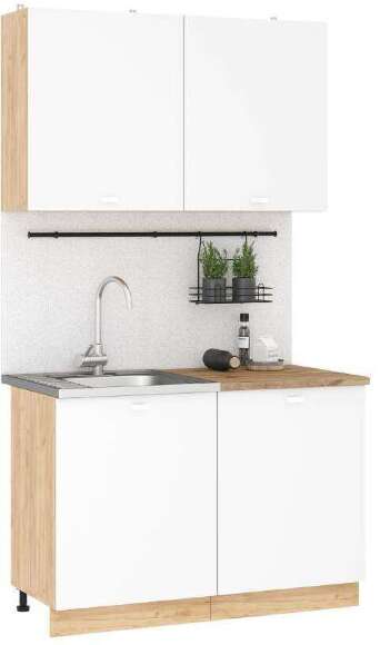 Кухня Дана 1.2 (Белый / Дуб Крафт золотой)
