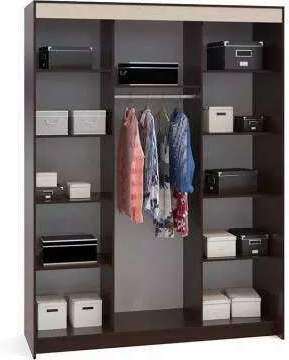 Шкаф-купе Контур ШР-186.31 с зеркалом Венге / Беленый дуб Шкаф-купе Контур ШР-186.31 с зеркалом Венге / Беленый дуб