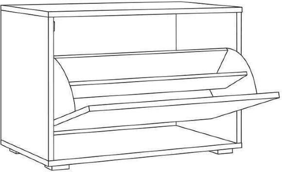 Куба Тумба 13.58 N Дуб сонома, Белый премиум