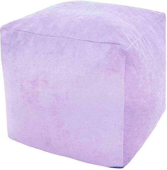 Пуфик Куб микровельвет лавандовый