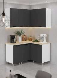 МК Аленушка Угловая Лаванда Сталь,скоба черный,сонома