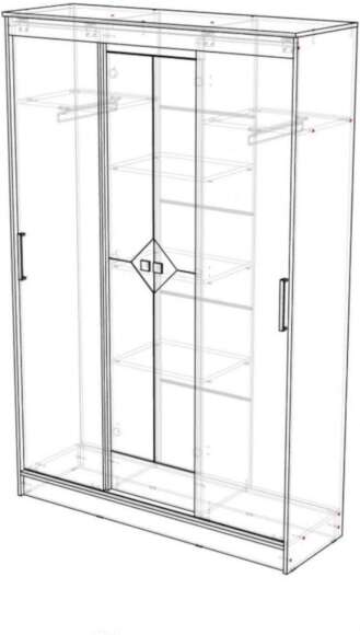 Шкаф-купе Агат венге / лоредо